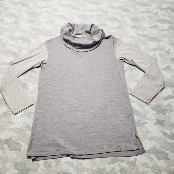 Smartwool Sweatshirt Womens Medium Gray Wool Pullover Long Sleeve Light Weight - Picture 1 of 11